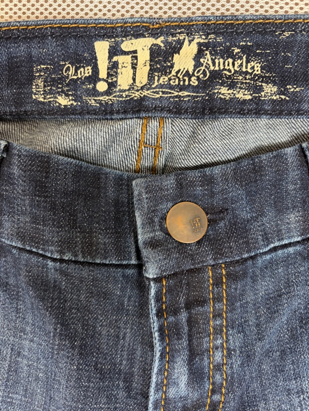 !iT Jeans Los Angeles Vintage Y2K Bermuda Shorts Dark Wash Denim Sz 30 Low Rise - Picture 4 of 16